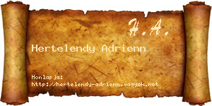 Hertelendy Adrienn névjegykártya